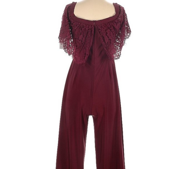 Thea Couture Drop Shoulder/Square Neckline Jumpsuit - New with Tags - Picture 3 of 9
